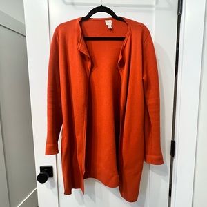 J Crew collarless sweater blazer